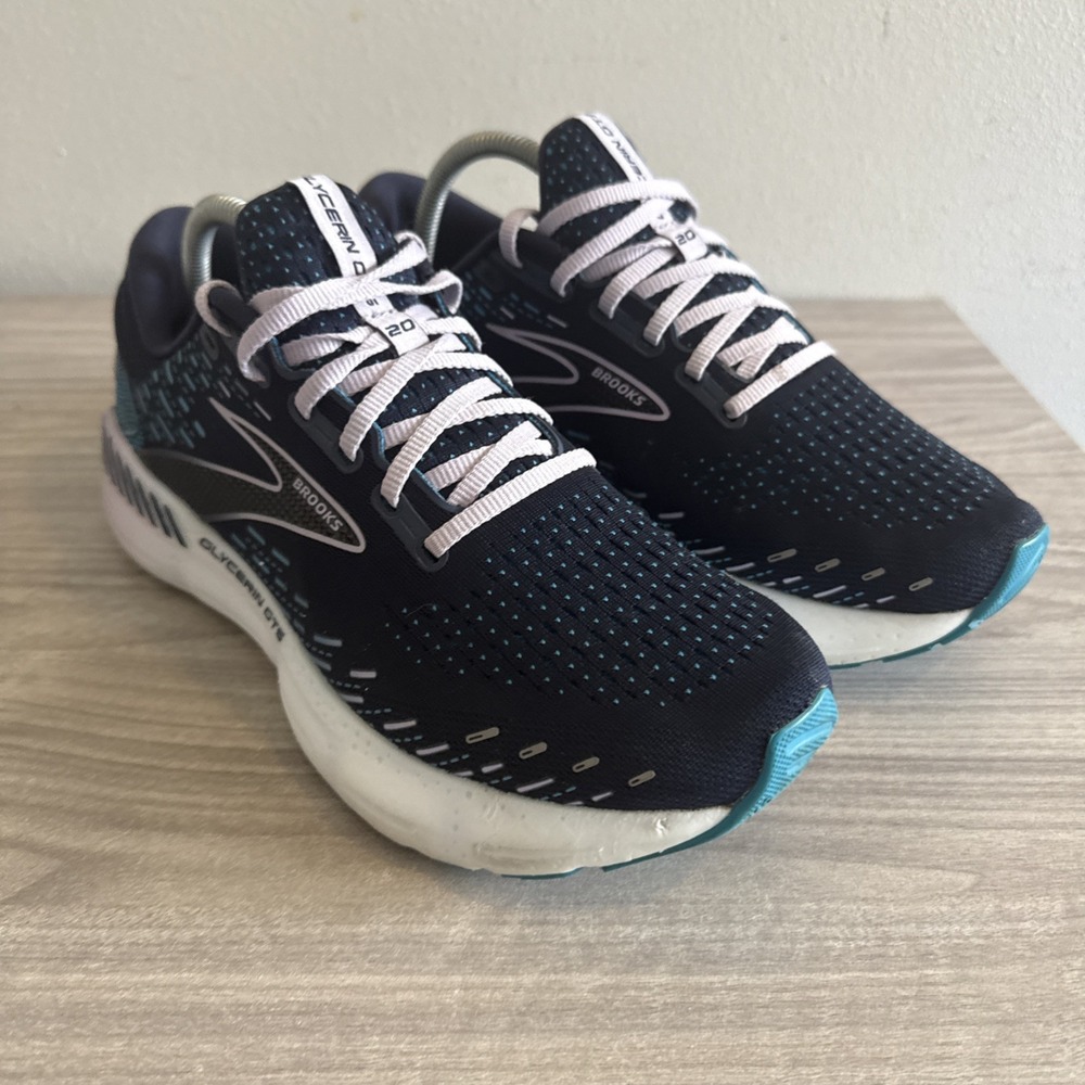 Brooks 1203701D499 Glycerin 20 Shoes Womens Size 10.5D Wide Blue Sneakers - Picture 2 of 10